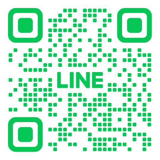 公式LINE追加用QRコード。読み込めない場合は隣のLINEボタンをご利用ください。